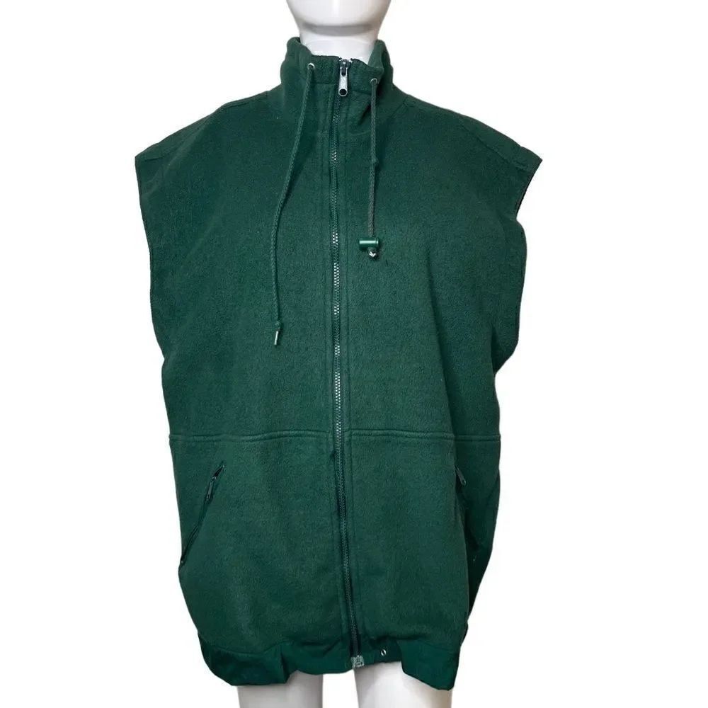 Claybrooke Sport Zip Up Winter Vest Green Size Medium